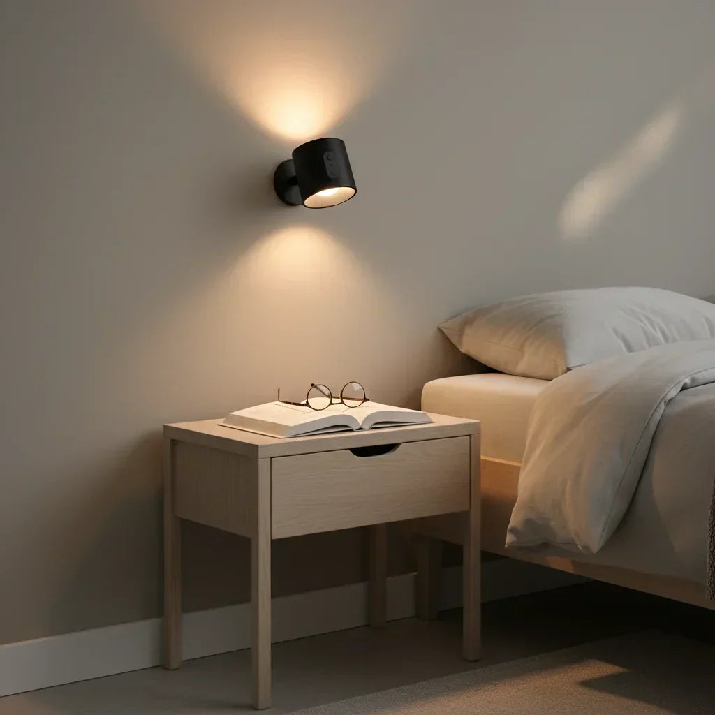 Applique murale LED dans une chambre moderne