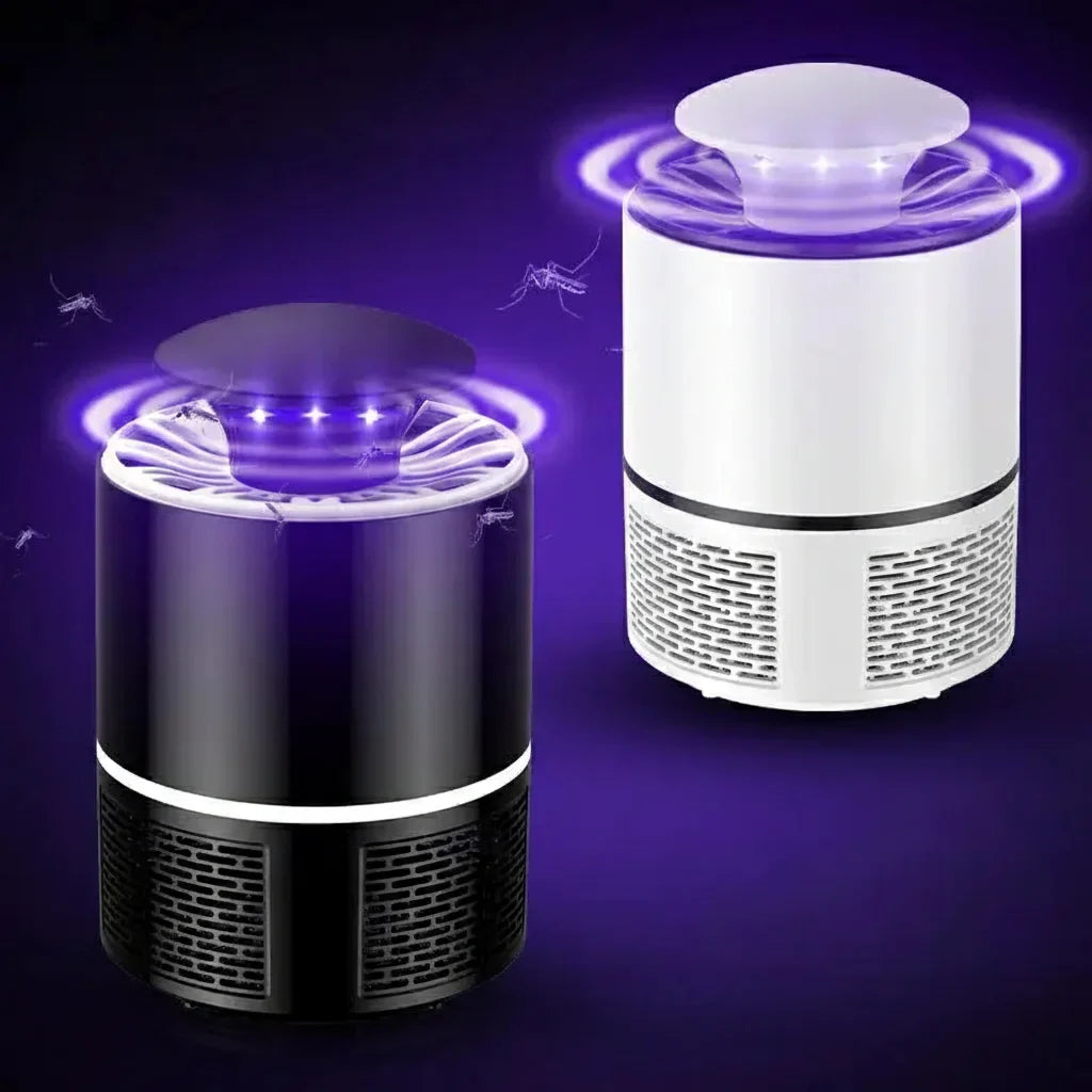 Lampe anti moustiques noire avec eclairage LED violet
