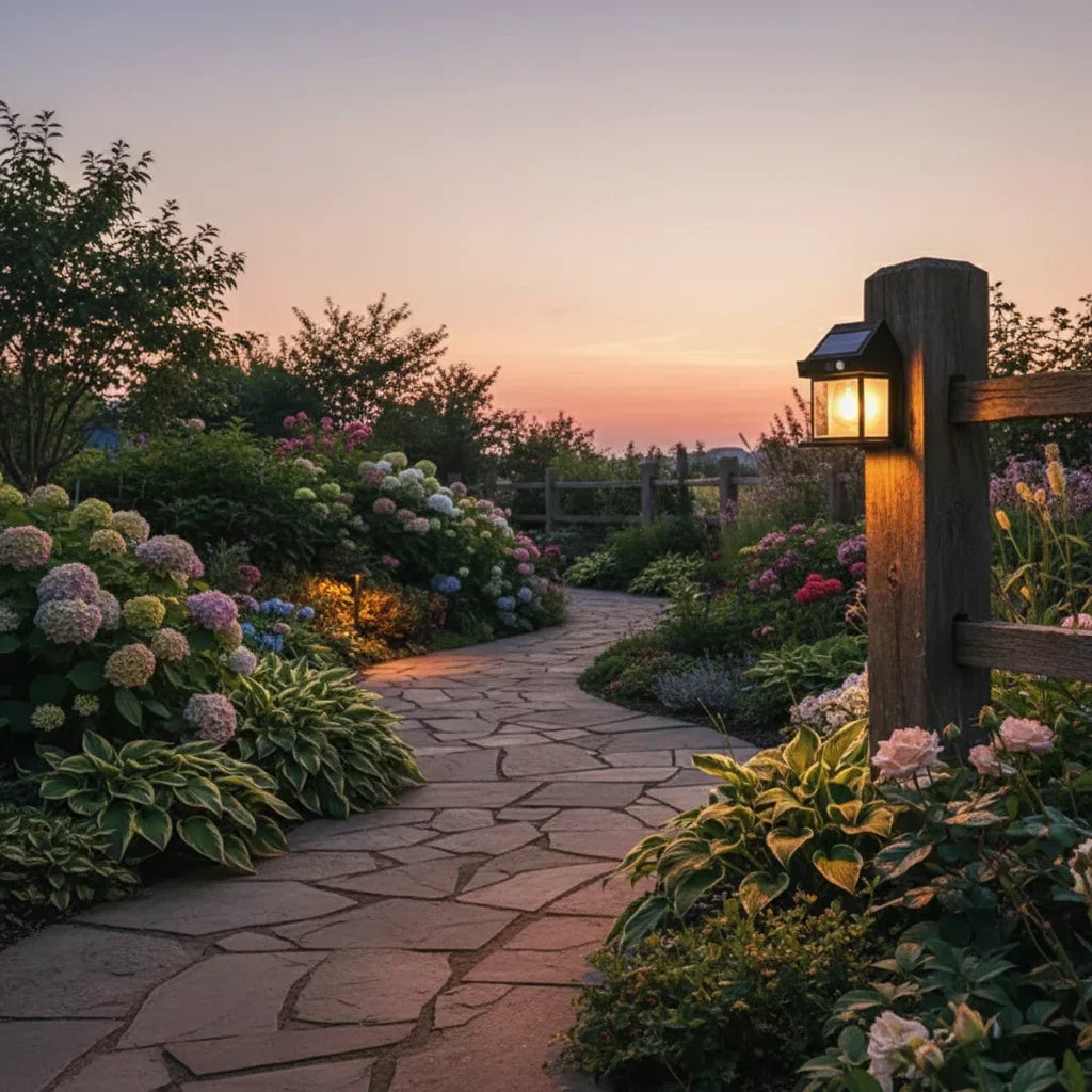 Lanterne solaire LED exterieure pour jardin
