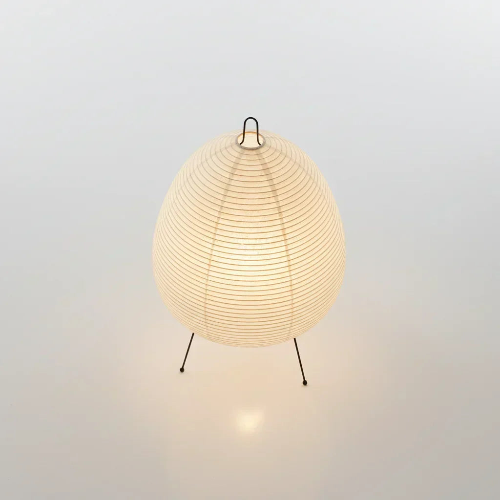 Luminaire japonais en papier de riz minimaliste