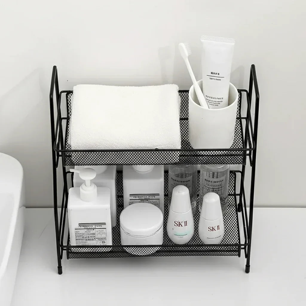 Organisateur 2 niveaux pour salle de bain