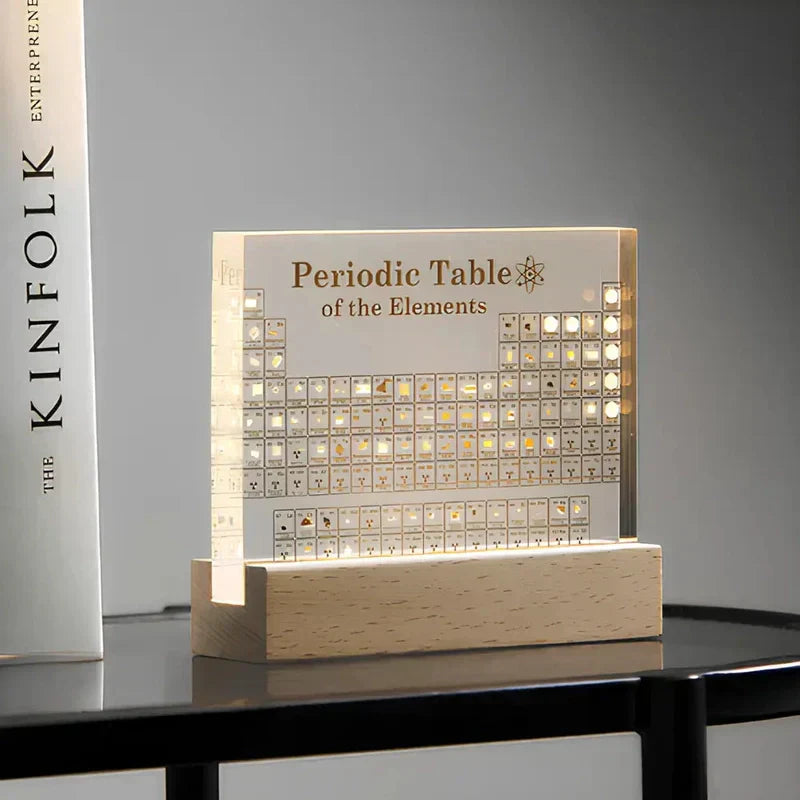 Table périodique des éléments 3D décorative