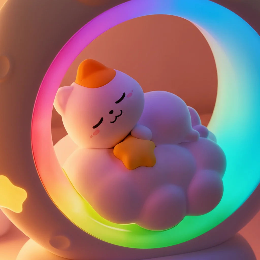 Veilleuse LED enfant avec personnage et lumiere RGB