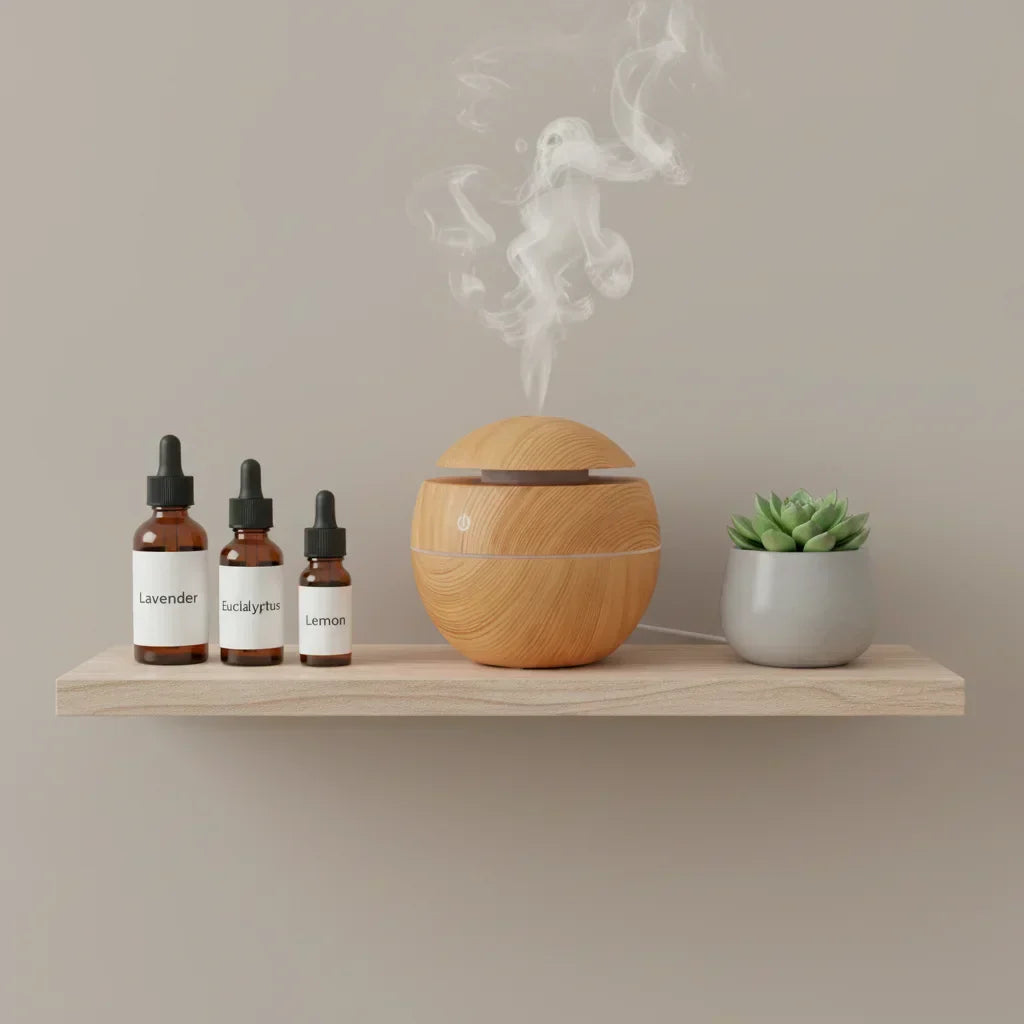 diffuseur ultrasonique decoratif avec huiles essentielles