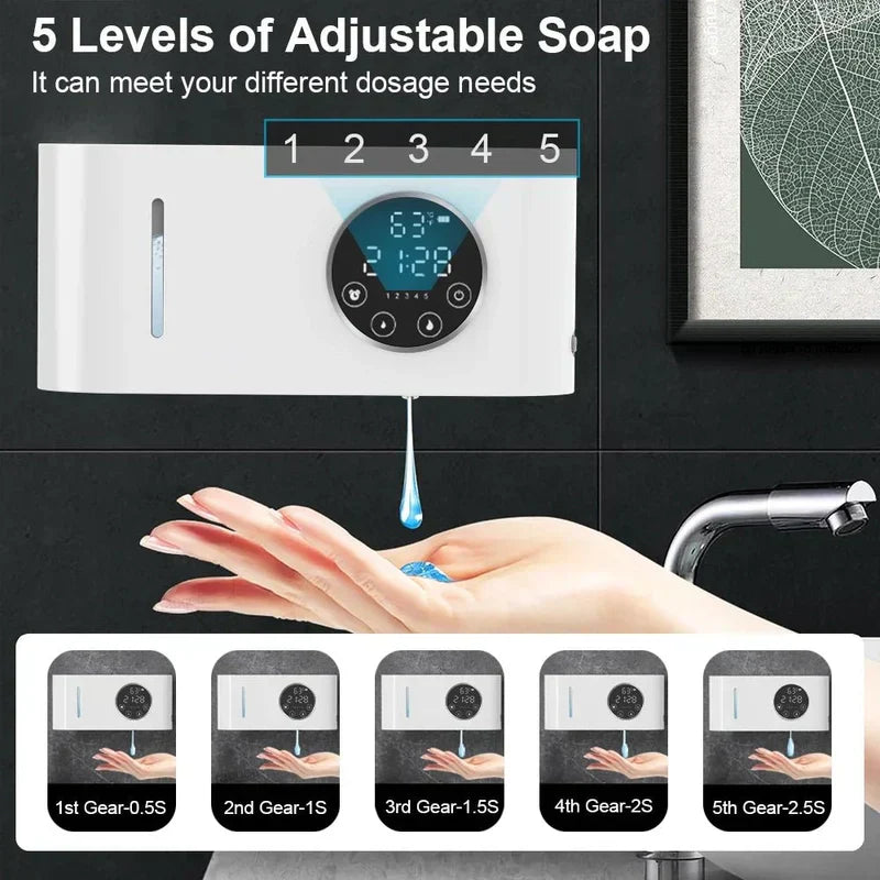 distributeur savon automatique avec niveaux reglables